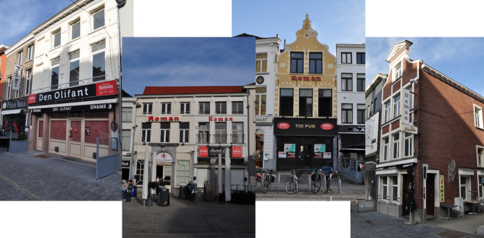 Roman cafés in het centrum van Oudenaarde